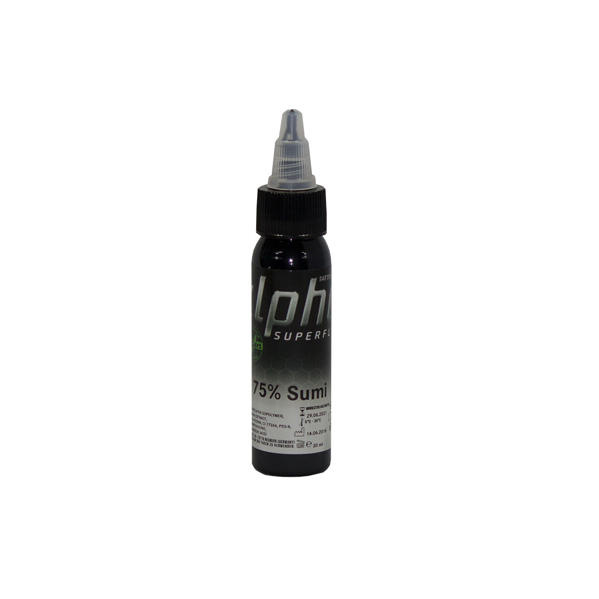 alpha SUPERFLUID 75% Sumi, 30 ml Tätowierfarbe