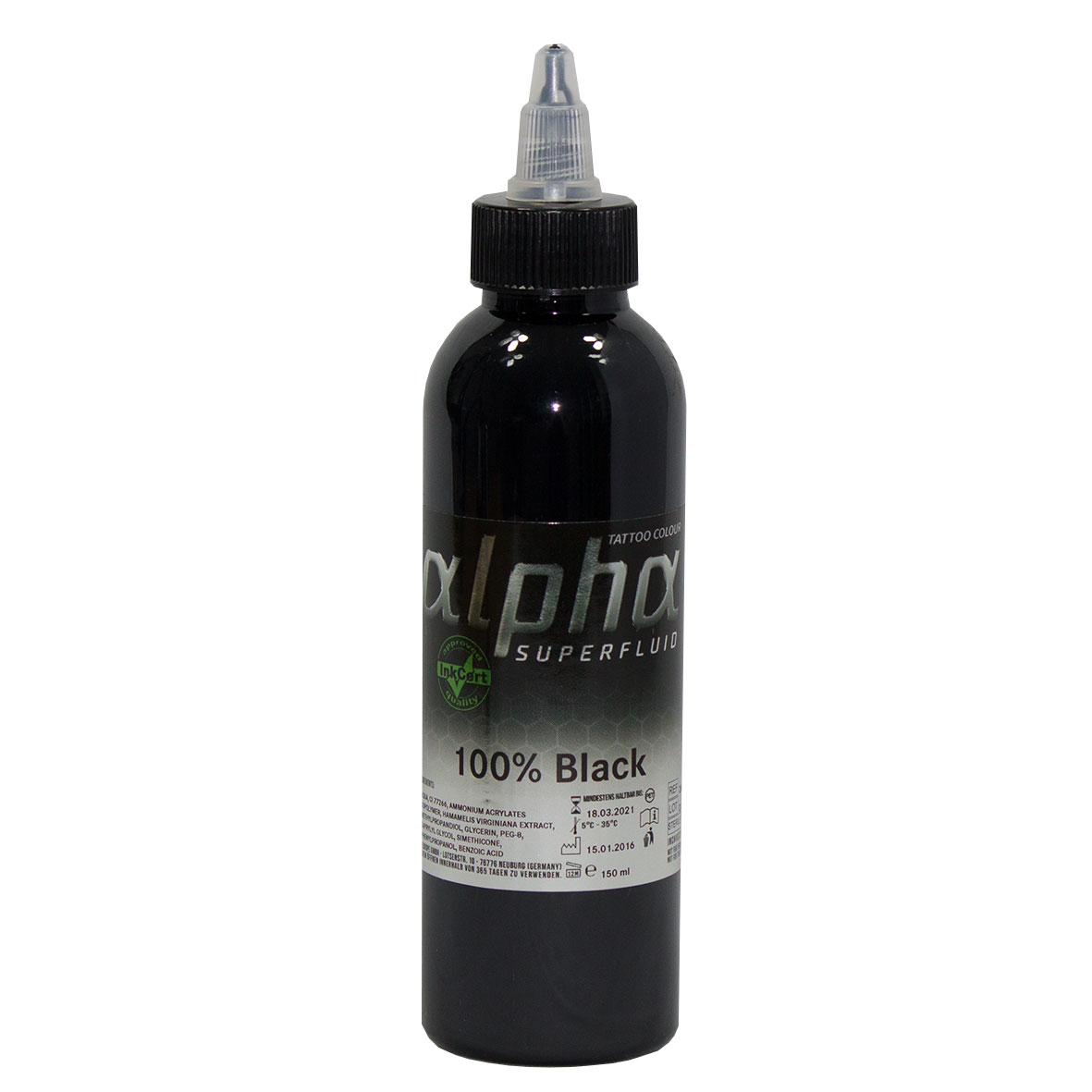 alpha SUPERFLUID 100% creamy White, 30 ml Tätowierfarbe
